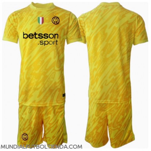 Camiseta Inter Milan Portero Segunda Equipación Replica 2024-25 para niños mangas cortas (+ Pantalones cortos)